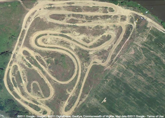 Aerial view of the CCDR track layout