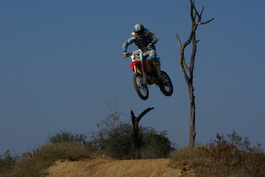 Rider getting big air over the tabletop at CCDR